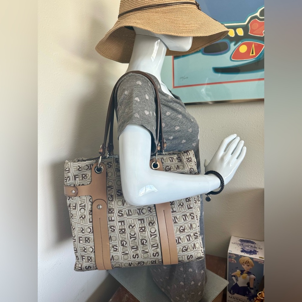 Salvatore Ferragamo Canvas Tote